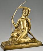Charles Breton - Sculpture, Art Deco Diana godin van de