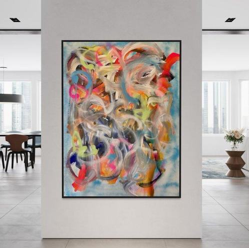 Timo Wedell (1994) - Wolke 7 Abstract - XXL, Antiek en Kunst, Kunst | Schilderijen | Modern