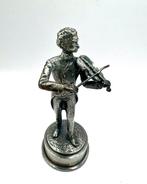 Miniatuur beeldje - Violist op voet (groot model) - .925, Antiek en Kunst