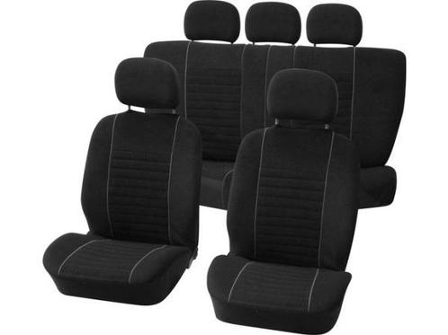 Veiling - Carpoint Stoelhoezenset Velours Polyester Zwart 9-, Auto diversen, Auto-accessoires
