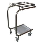 Afvalzakhouder | RVS | Open | Wielen (Geremd) |, Verzenden, Nieuw in verpakking