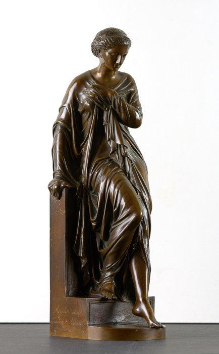 Eugène Aizelin (1821-1902) - Sculpture, Suzanne - 34 cm -, Antiek en Kunst, Antiek | Keramiek en Aardewerk