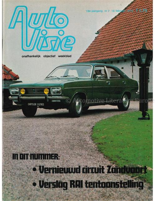 1973 AUTOVISIE MAGAZINE 07 NEDERLANDS, Boeken, Auto's | Folders en Tijdschriften