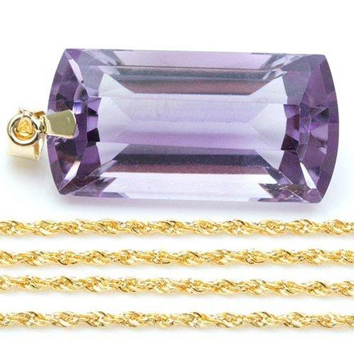Zonder Minimumprijs - Ketting met hanger - 18 karaat Geel, Handtassen en Accessoires, Antieke sieraden