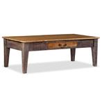 vidaXL Table basse Bois massif Vintage 118 x 60 x 40 cm, Maison & Meubles, Tables | Tables de salon, Neuf, Verzenden
