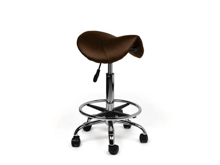 Zadelkruk Bruin - Standaard Zithoogte met Voetsteun, Huis en Inrichting, Krukjes, Nieuw, In hoogte verstelbaar