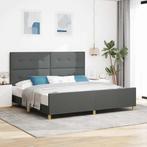 vidaXL Bed Frame Donkergrijs 200x200 cm Stof, Verzenden, Nieuw