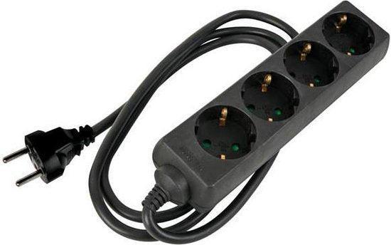 2dekans | HQ-Power Stekkerdoos, 4 stopcontacten met, Doe-het-zelf en Bouw, Elektriciteit en Kabels, Ophalen of Verzenden