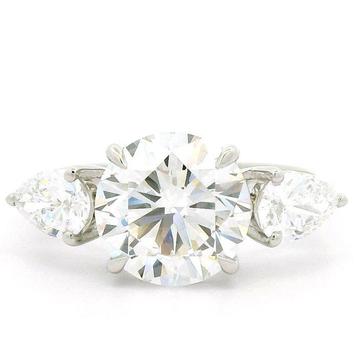 Sans Prix de Réserve - Bague Platine -  3.88ct. tw. Diamant