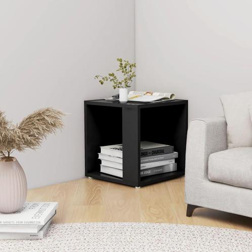 vidaXL Bijzettafel 33x33x34,5 cm bewerkt hout zwart, Huis en Inrichting, Kasten | Overige, Nieuw, Verzenden