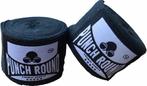 PunchR™ Punch Round™ HQ Bandage Zwart Hand Wraps No Stretch, Vechtsportbescherming, Verzenden
