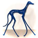 Abdoulaye Derme - sculptuur, Lévrier stylisé en bronze - 34