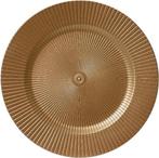 Onderbord Rond Goud Geribbeld 33 cm, Nieuw