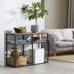 2dekans | SoBuy - Bijzettafel met 2 opbergplanken - bruin -, Huis en Inrichting, Ophalen of Verzenden, Nieuw