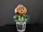 Beeld, Swarovski bloem in pot - 4.6 cm - Kristal