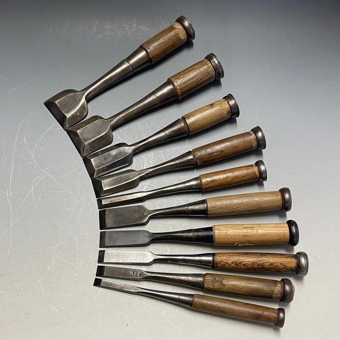 Tataki Oire Nomi | Bench Chisels set of 10 w/Roll, Antiek en Kunst, Antiek | Wandborden en Tegels