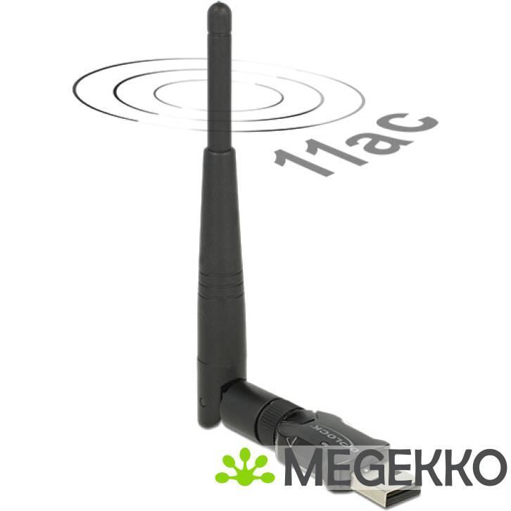 Delock 12462 USB 2.0 Dual Band WLAN ac/a/b/g/n Stick 433 +, Computers en Software, WiFi-versterkers, Nieuw, Verzenden