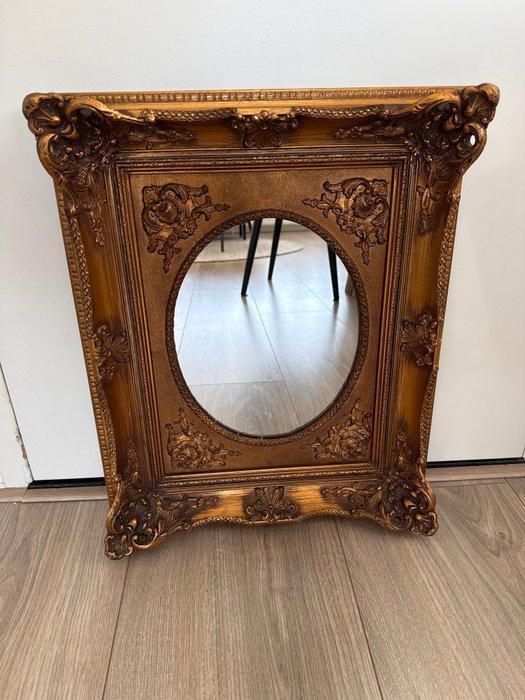 Schouwspiegel - Hout - Barok glas goud, Antiquités & Art, Curiosités & Brocante