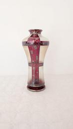 Art Nouveau - Vaas - Glas, Zilver - Silver - Satin glass, Antiek en Kunst