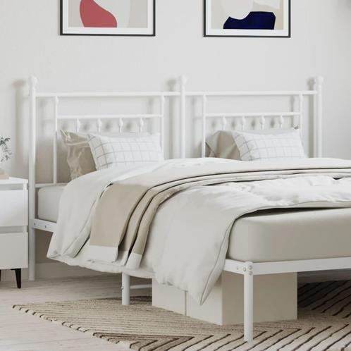 vidaXL Tête de lit métal blanc 180 cm, Huis en Inrichting, Slaapkamer | Bedden, Verzenden