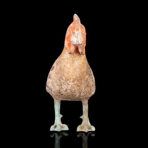 Oud-Chinees, Han-dynastie Polychroom aardewerk vogel met, Antiek en Kunst, Antiek | Overige Antiek