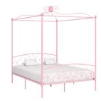 vidaXL Hemelbedframe metaal roze 160x200 cm, Verzenden, Nieuw