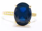 Ring - 18 karaat Saffier 4,37 ct -IGE 3,50 g, Geel goud -, Nieuw
