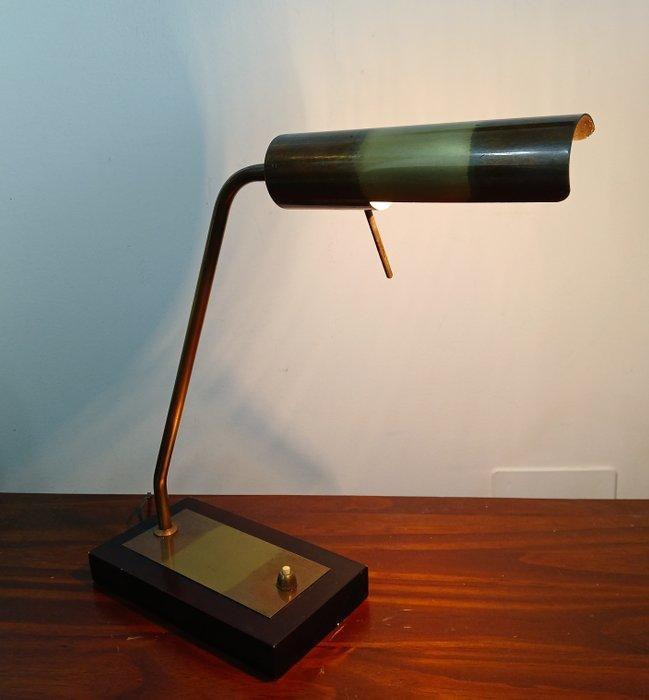 Tafellamp - Messing, Hout, Metaal, Antiek en Kunst, Curiosa en Brocante