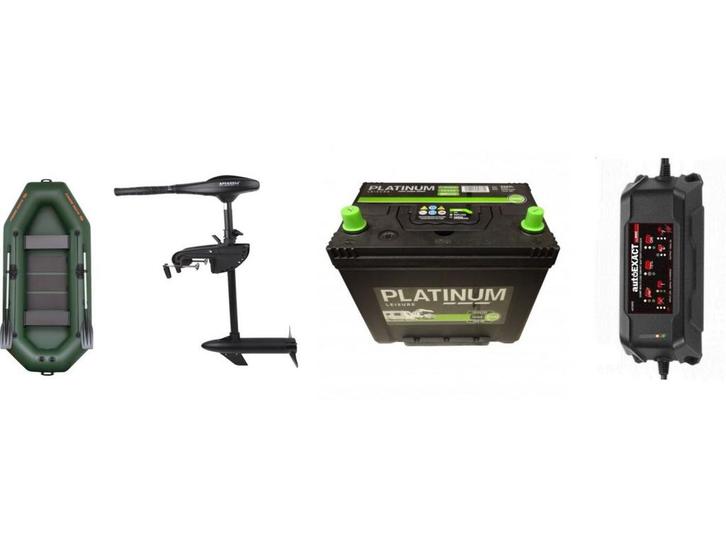 Kolibri boot +fluistermotor 48LBS + 110ah accu + 10ah, Auto-onderdelen, Accu's en Toebehoren, Nieuw