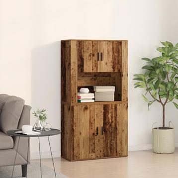 vidaXL Highboard Oud Hout 80x33x150 cm Geengineerd Hout, Verzenden