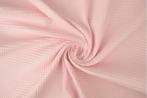 10 meter wafelstof - Baby roze - 150cm breed, Verzenden