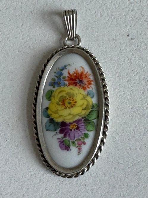 Jugendstil Zilver Meissen Medaillon - 5 cm (Zonder, Handtassen en Accessoires, Antieke sieraden