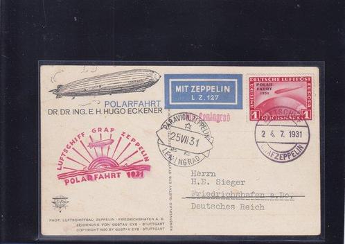 Duitse Rijk 1931 - 1 RM enkele frankering Polarexpeditie tot, Postzegels en Munten, Postzegels | Europa | Duitsland