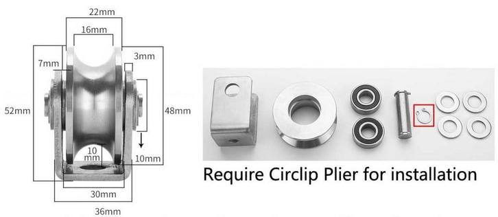 Rvs Katrol met u-beugel - 304, Tuin en Terras, Overige Tuin en Terras, Verzenden