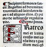 Sant’Agostino - [Incunable] Sancti Augustini ad Heremitas -, Antiek en Kunst