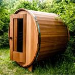 barrelsaunas thermowood barrelsauna saunabarrel buitensauna, Sport en Fitness, Ophalen, Nieuw, Fins of Traditioneel, Complete sauna