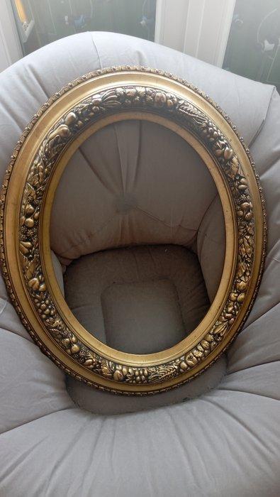 Lijst - Hout - Ovale gouden lijst, Antiek en Kunst, Antiek | Overige Antiek