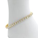 Zonder Minimumprijs - Tennis armband - 14 karaat Geel goud -, Handtassen en Accessoires, Antieke sieraden