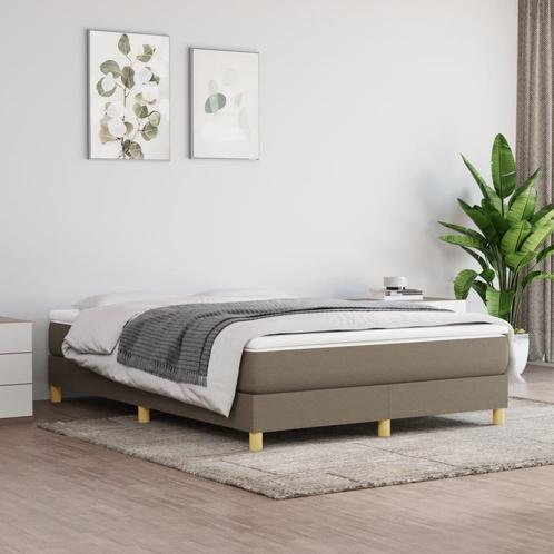 vidaXL Sommier Ã  lattes de lit avec matelas Taupe, Huis en Inrichting, Slaapkamer | Bedden, Verzenden