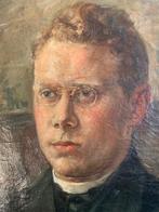 Priester op olieverf schilderij - Hout, Canvas - 1920-1930 -