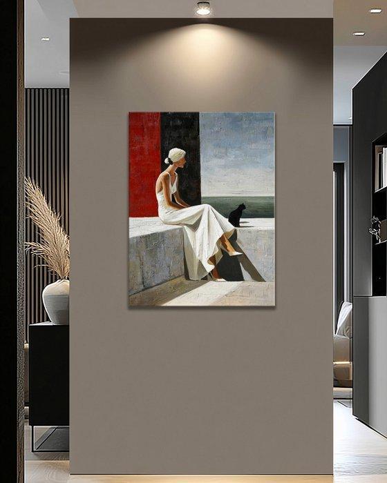 Pippo - Sea-Lit Silence, Antiek en Kunst, Kunst | Schilderijen | Modern