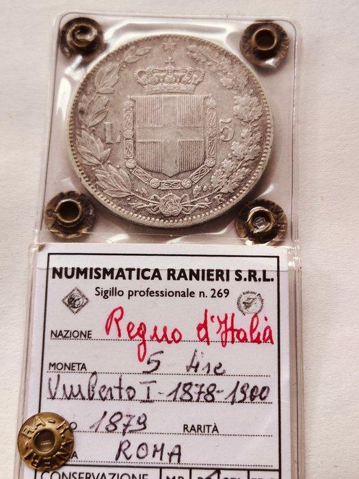 Umberto I. 5 Lire 1879 (Zonder Minimumprijs), Postzegels en Munten, Munten | Europa | Niet-Euromunten