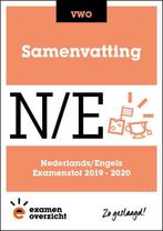 ExamenOverzicht - Samenvatting Nederlands en Engels VWO, Livres, Livres scolaires, Verzenden, ExamenOverzicht