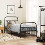 vidaXL Bedframe met hoofd- en voeteneinde metaal zwart, Huis en Inrichting, Slaapkamer | Bedden, Verzenden, Nieuw