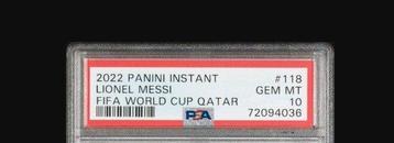 2022 Panini Instant World Cup Lionel Messi #118 PSA 10 - 1 beschikbaar voor biedingen