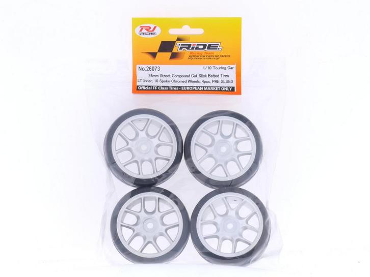 Schaal 1:10 RJ Ride 26073 Touring Car 10-spaaks verchroom..., Hobby & Loisirs créatifs, Voitures miniatures | Échelles Autre, Enlèvement ou Envoi