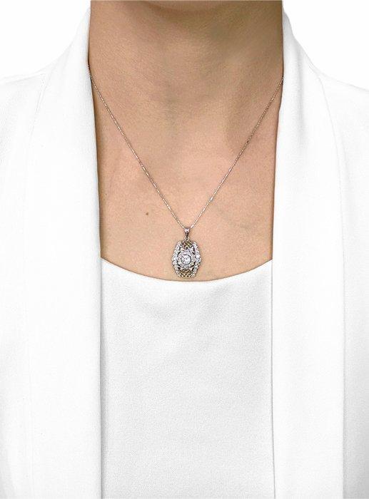 Hanger - 18 karaat Witgoud - 0.63ct. tw. Diamant, Handtassen en Accessoires, Antieke sieraden