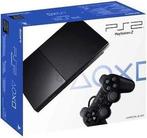 Playstation 2 Console Slim Zwart + Sony Controller in Doos, Games en Spelcomputers, Ophalen of Verzenden, Zo goed als nieuw