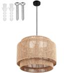 tectake Hanglamp Lignea Lux van jute in boho-stijl, 40W - na, Verzenden, Nieuw
