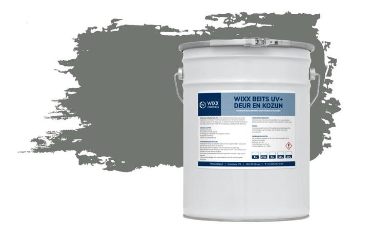 Wixx Deur en Kozijn Beits UV+ Grijs 2.5L, Doe-het-zelf en Bouw, Verf, Beits en Lak, Grijs, Nieuw, Verzenden